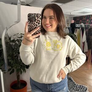 vintage white arizona embriodered crewneck